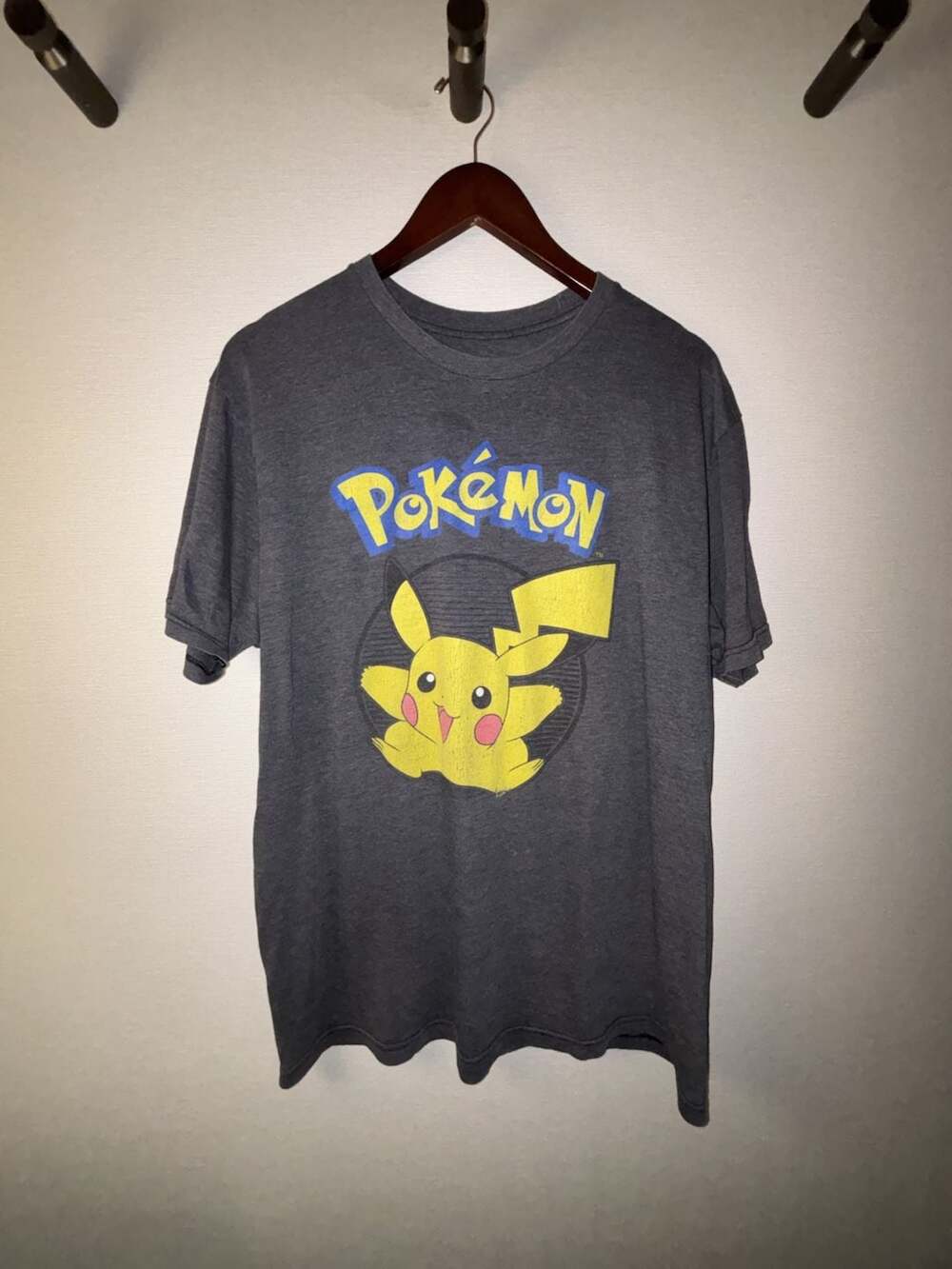 Pokemon Pikachu Graphic Charcoal Gray T-Shirt
